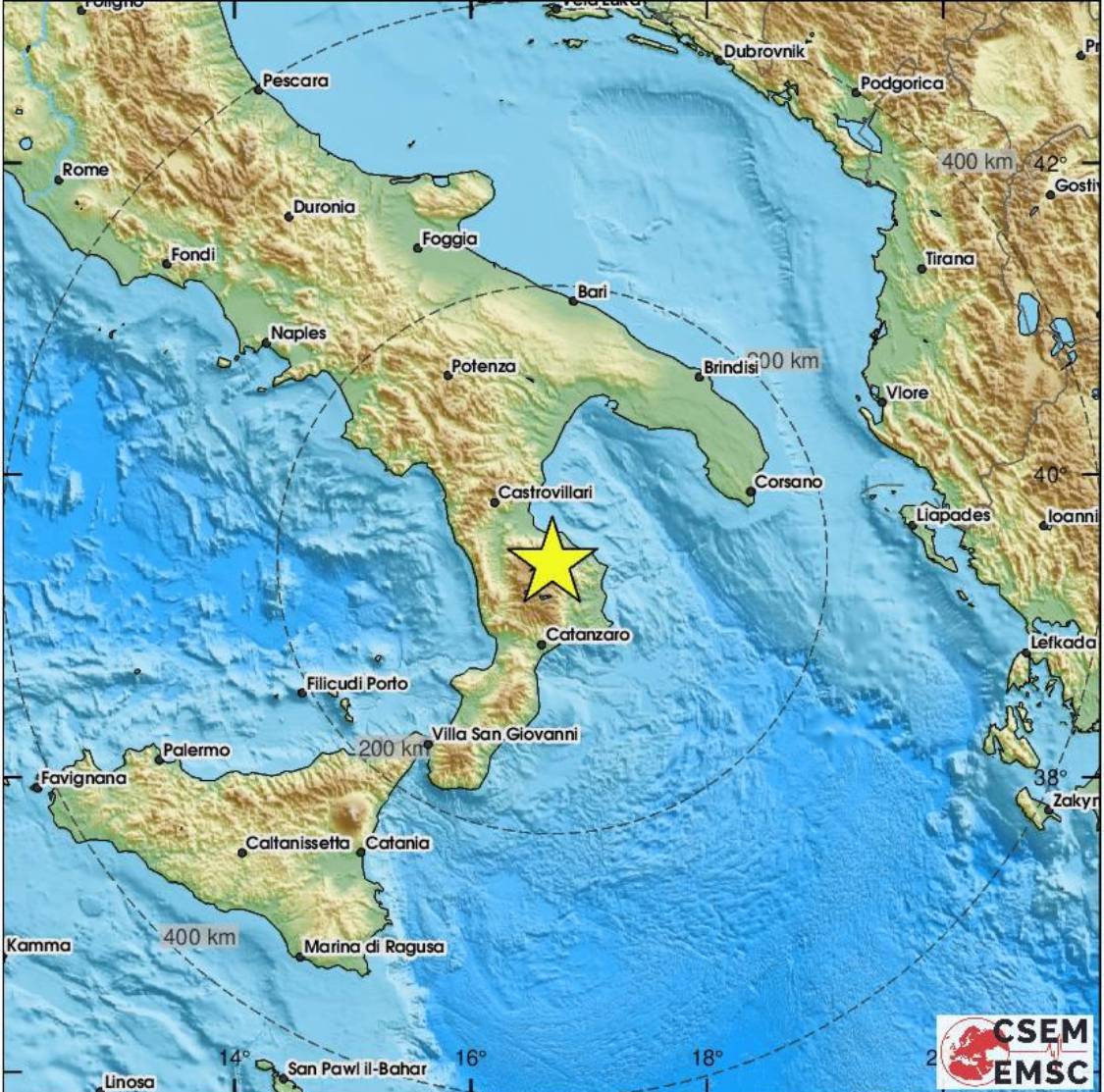 Forte terremoto a Cosenza, la scossa si è sentita in gran parte del sud Italia