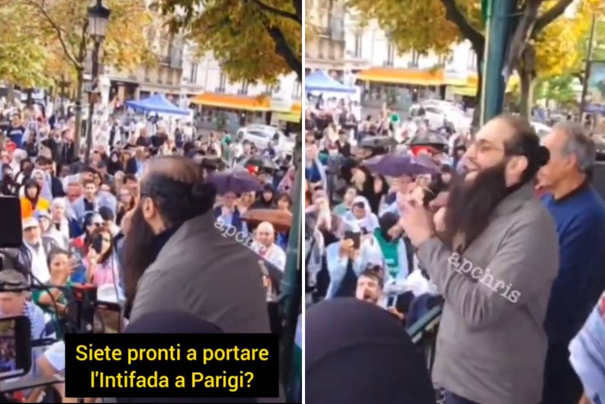 L'islamista con la "fiche S" riversa odio dal palco di Parigi