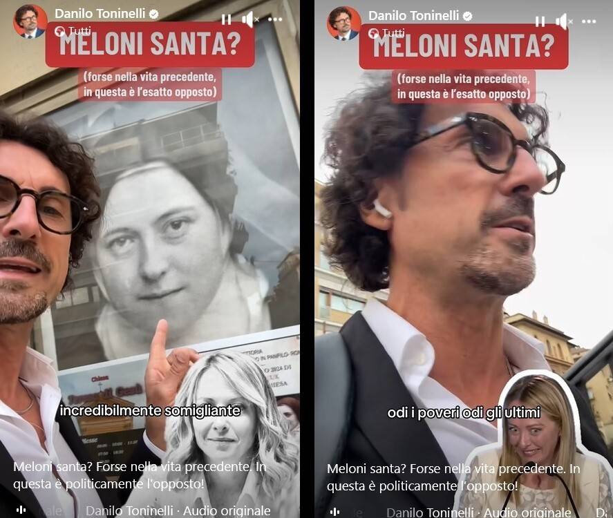 Danilo Toninelli e il veleno su Giorgia Meloni. E tira in ballo Santa Teresa 