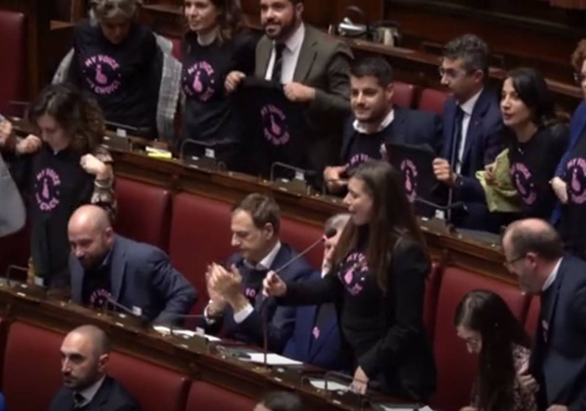 Bagarre del M5S in Parlamento in difesa del diritto all'aborto