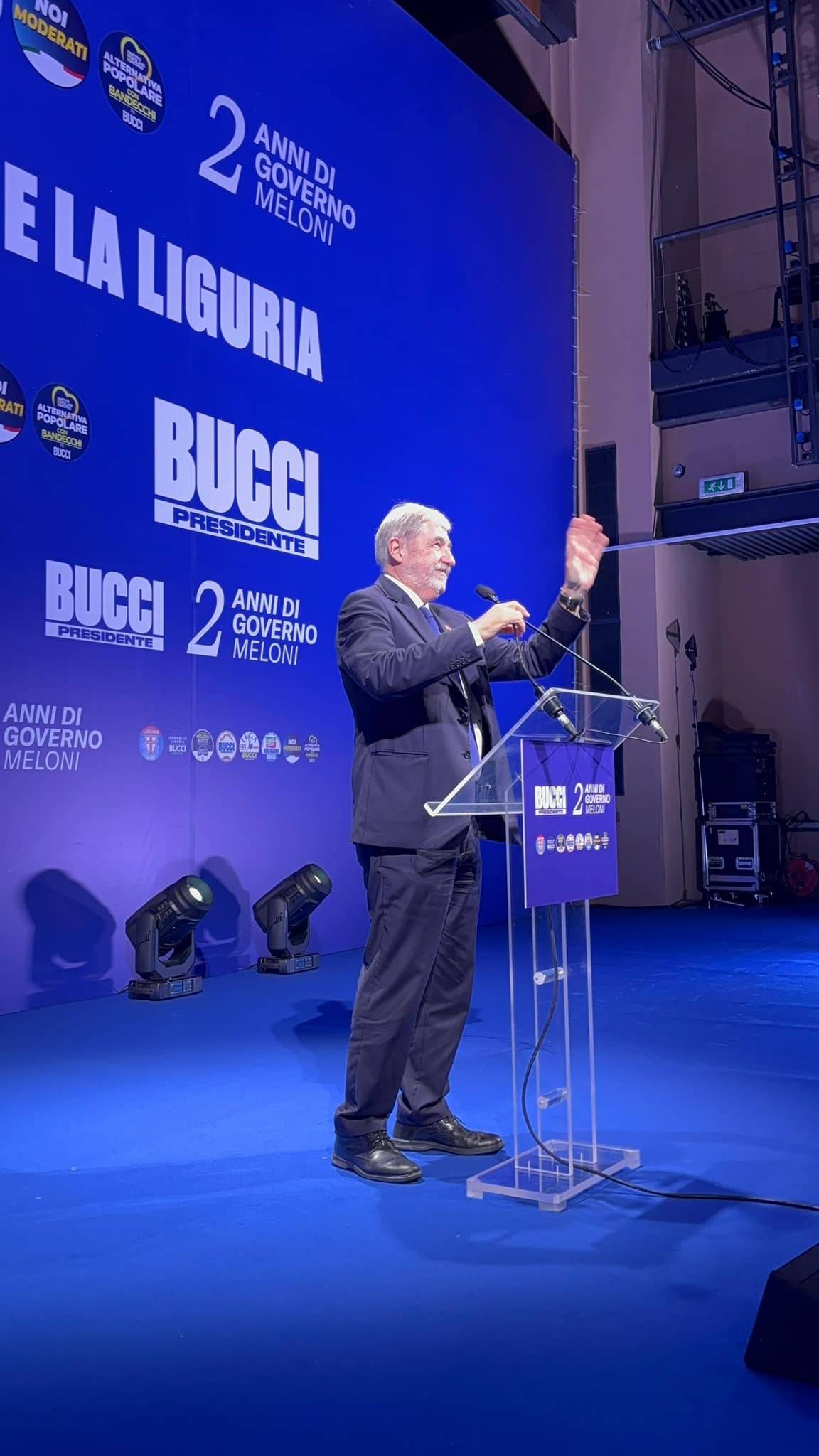 Giorgia Meloni lancia Marco Bucci: "È l'uomo migliore per la Liguria"