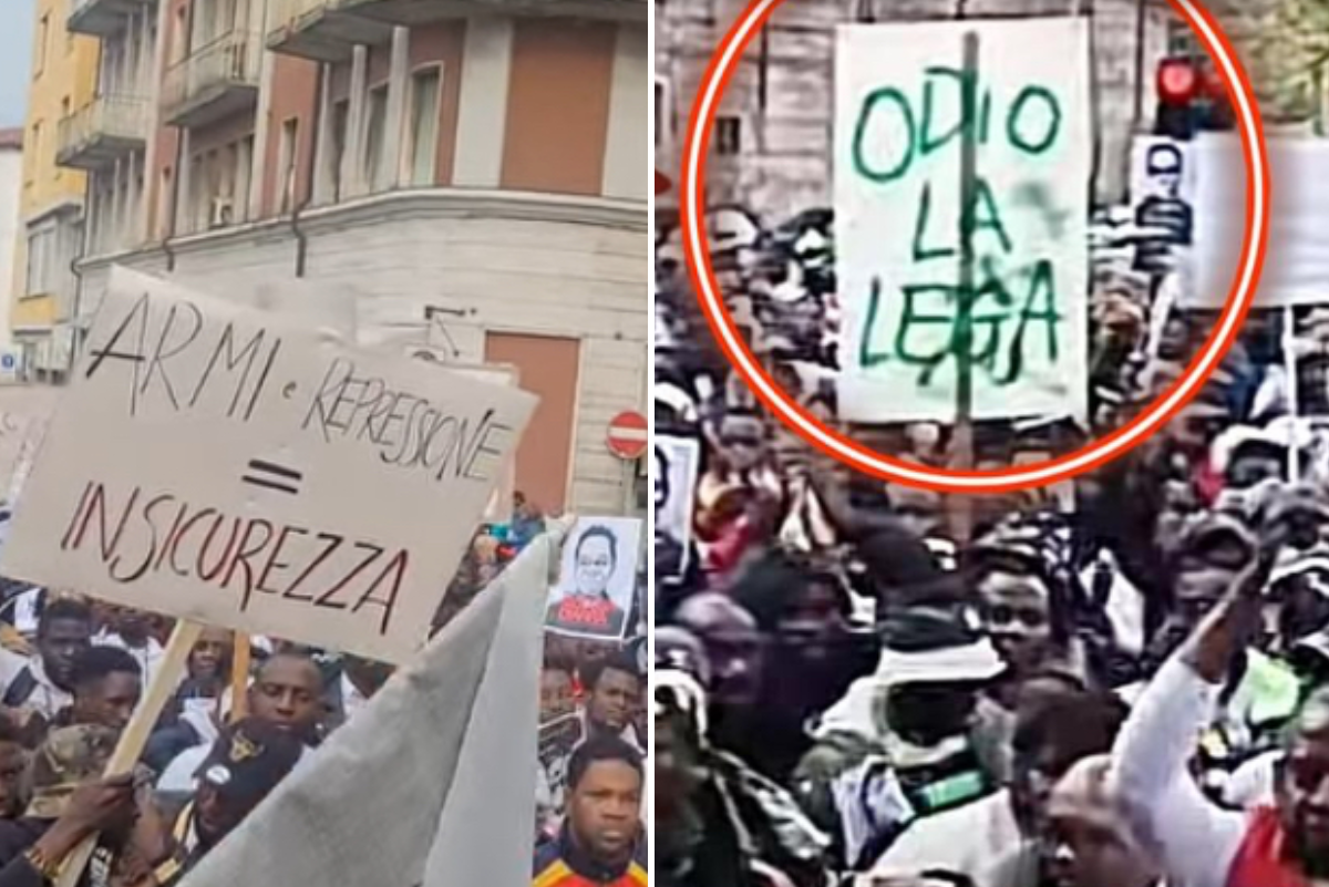 Manifestazione di Verona per Moussa Diarra