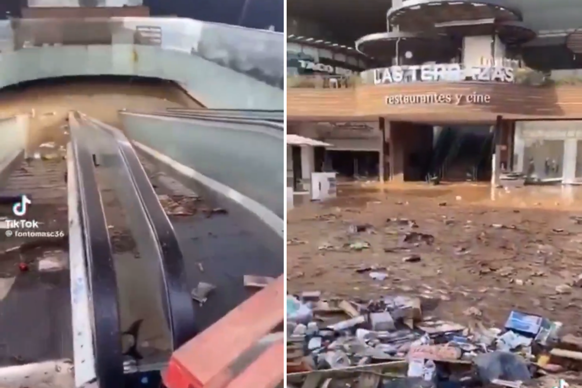 Valencia, così il parcheggio del centro commerciale è diventato un cimitero