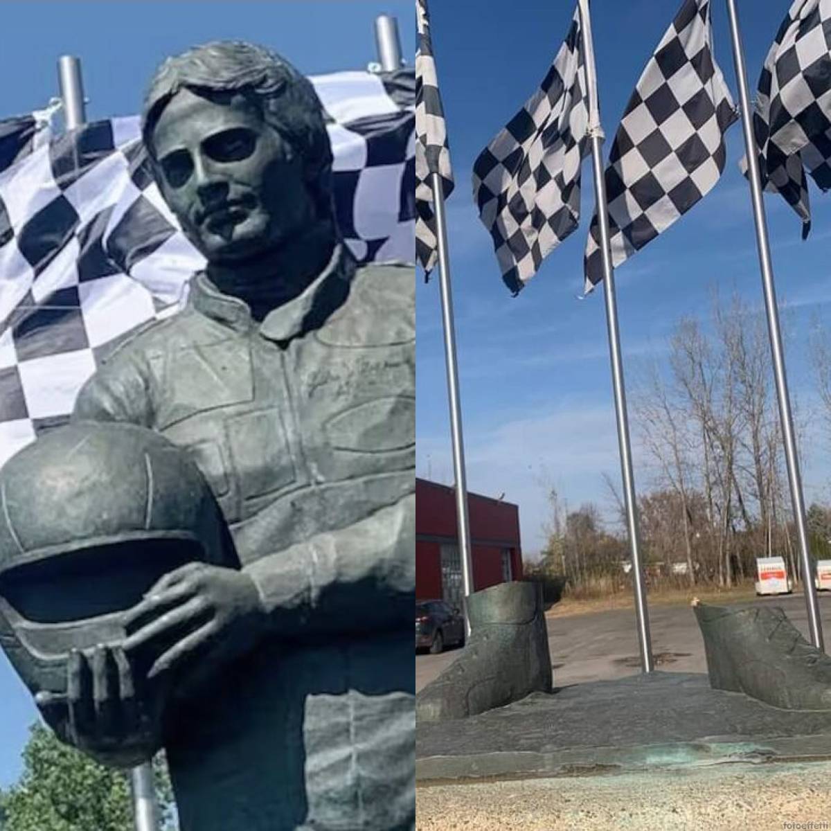 Segata all'altezza dei piedi. Così è stata rubata la statua di Gilles Villeneuve