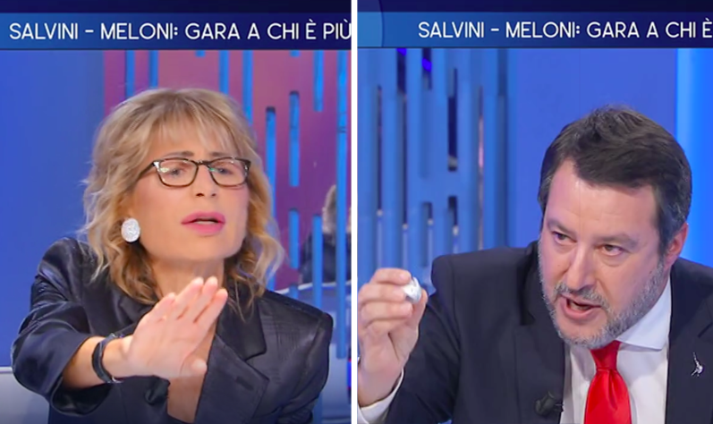 Scintille in tv tra Salvini e Gruber, poi il gesto galante del ministro: cos'è successo