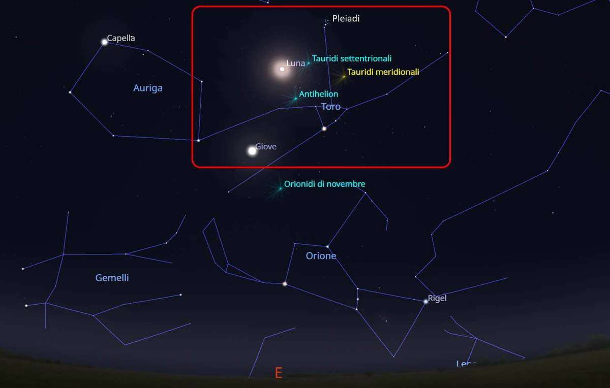 Immagine dal sito web Stellarium 