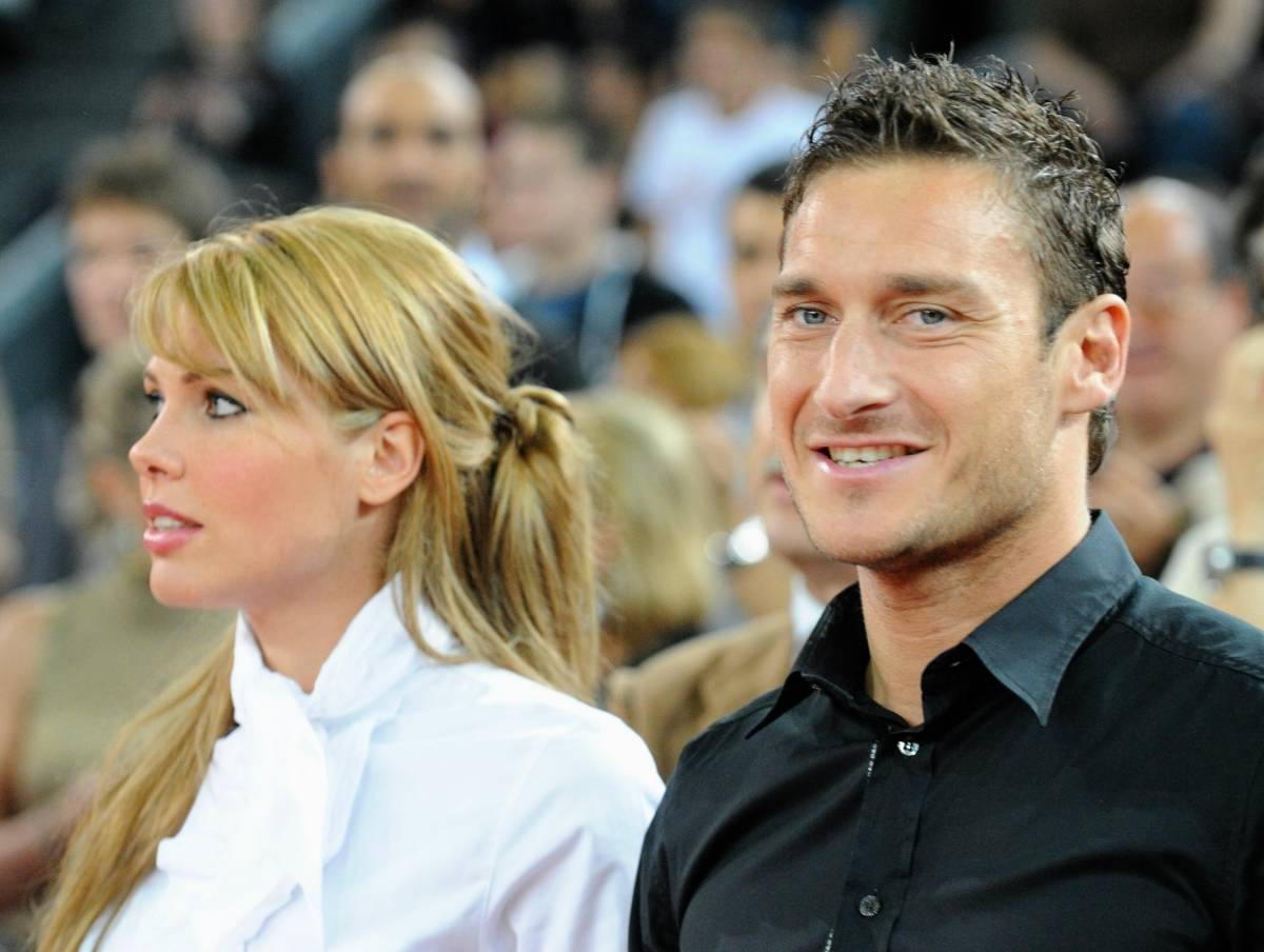 Totti e Blasi all'inizio della loro relazione