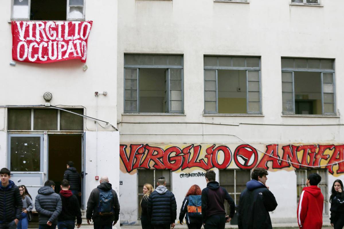 Il liceo Virgilio occupato nel 2019