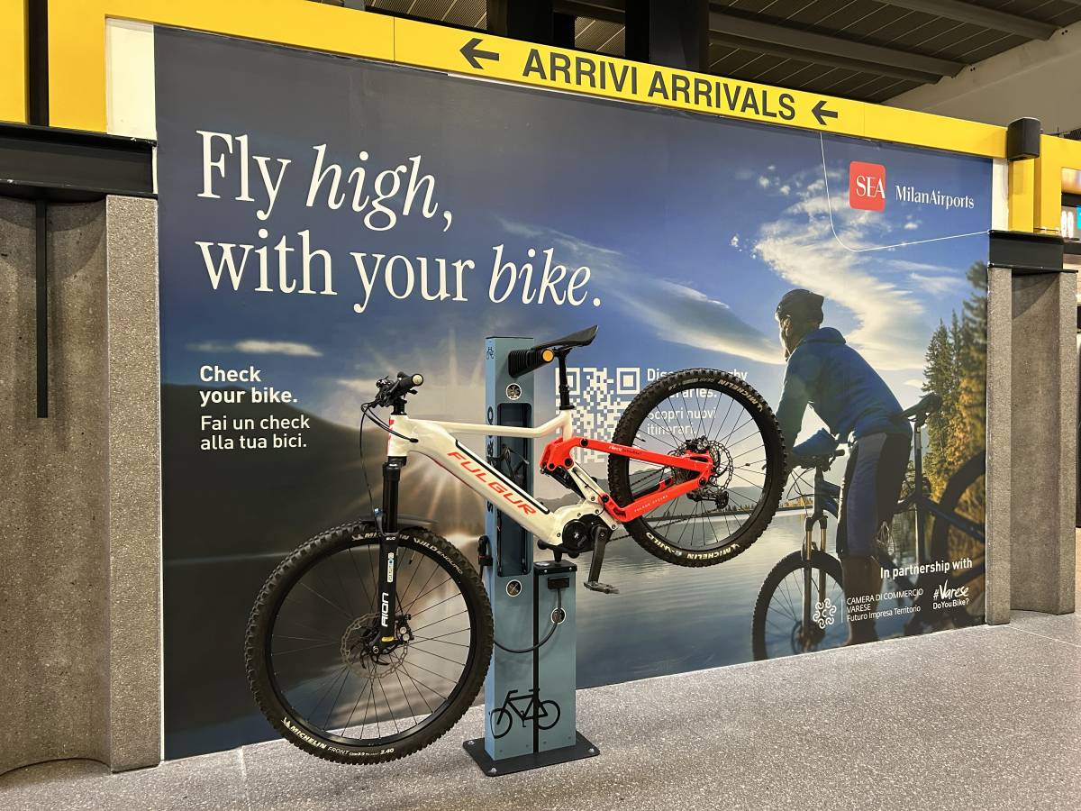 Malpensa, un bike corner per chi viaggia con la bici smontata