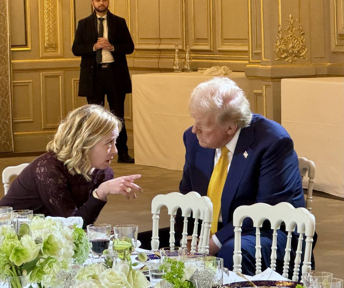 Giorgia Meloni e Donald Trump a Parigi