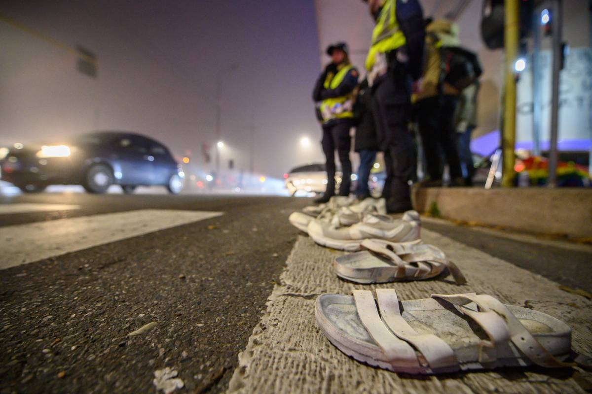 Manifestazione "meno morti in strada" a Milano