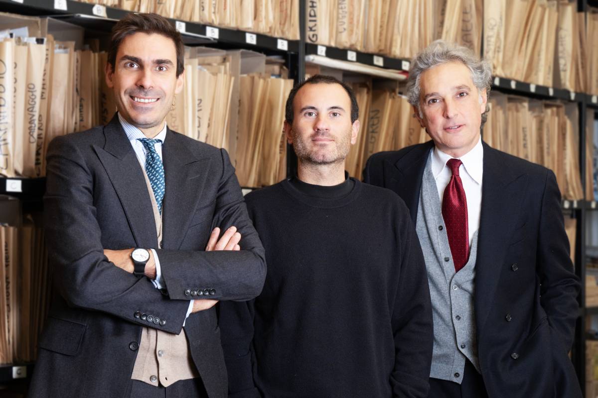 Da sinistra l'Amministratore Delegato Luigi Cerutti, Luca Zuccala e il Presidente di Allemandi Michele Coppola (Ph. Margherita Borsano credit Margherita Borsano da PCM STudio