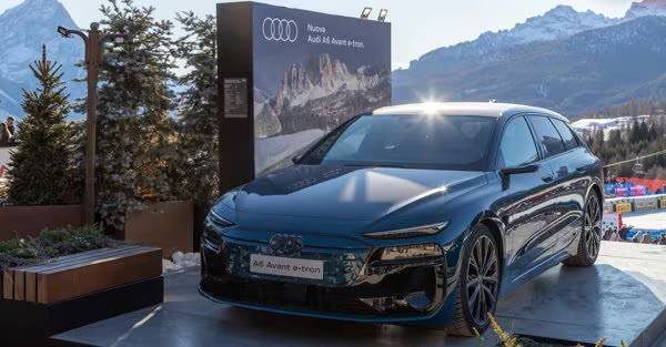 Audi Q6 Sportback e-tron, l’anteprima esclusiva illumina la Coppa del Mondo di sci a Cortina