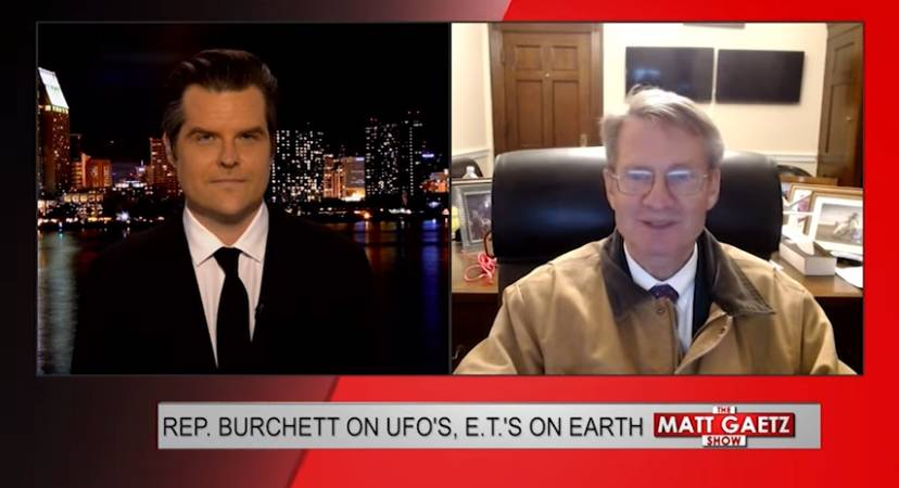 Il deputato repubblicano Tim Burchett intervistato da Matt Gaetz (Fonte: YouTube/One America News Network)