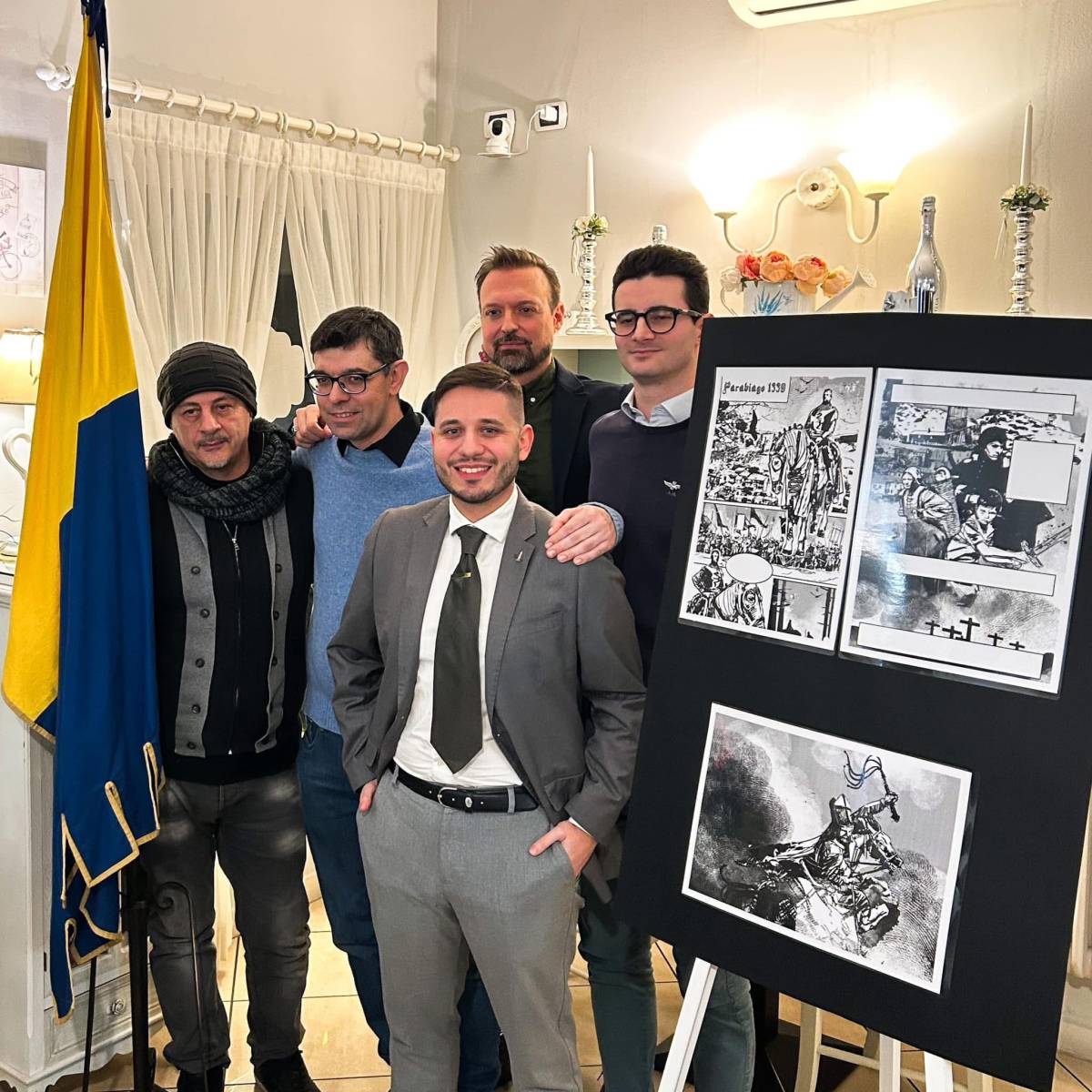 La conferenza stampa della presentazione della graphic novel  “Parabellum – La Battaglia di Parabiago”, pubblicata dalla casa editrice “Ferrogallico”