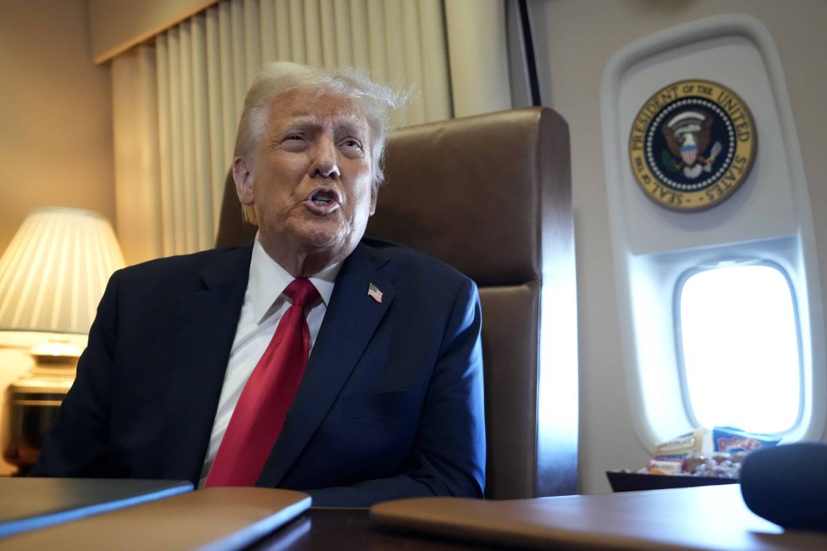 Donald Trump sull'Air Force One