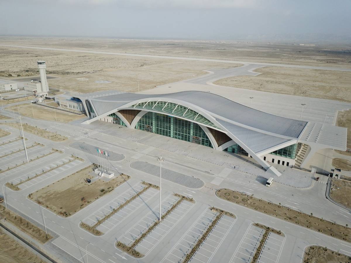 L'aeroporto internazionale di Gwadar (Fonte: Account X della "China Railway Engineering Corporation")