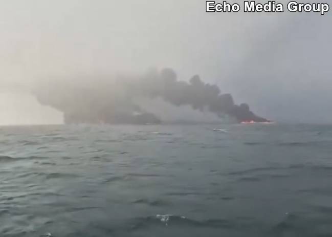 Collisione fra petroliera e cargo nel Mare del Nord: fuoco a bordo