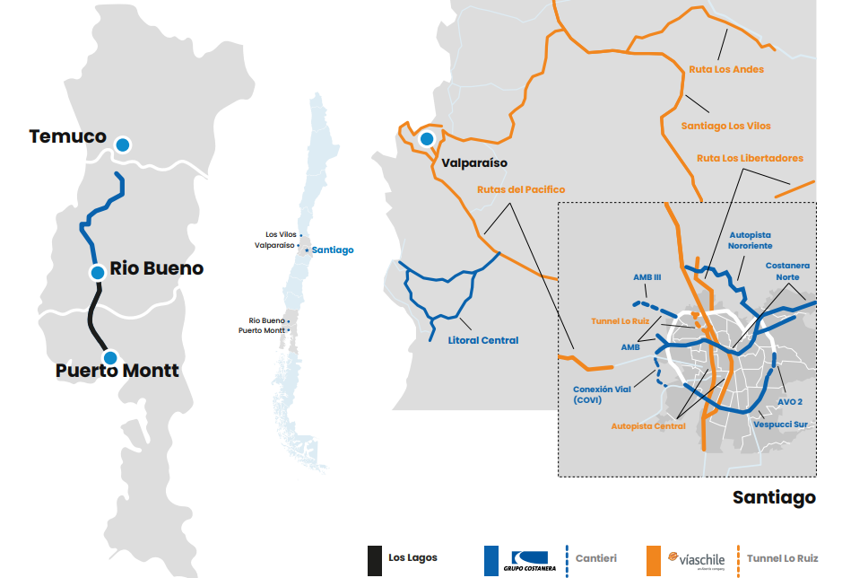 Mundys raddoppia in Cile e si aggiudica la concessione della Ruta 5 Temuco-Rio Bueno