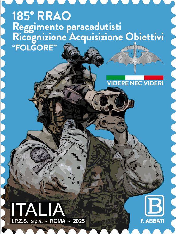 Arriva il francobollo celebrativo del 185° Reggimento Paracadutisti Rrao