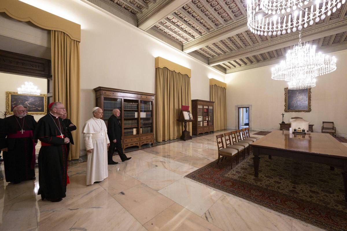 Una delle stanze dell'appartamento papale