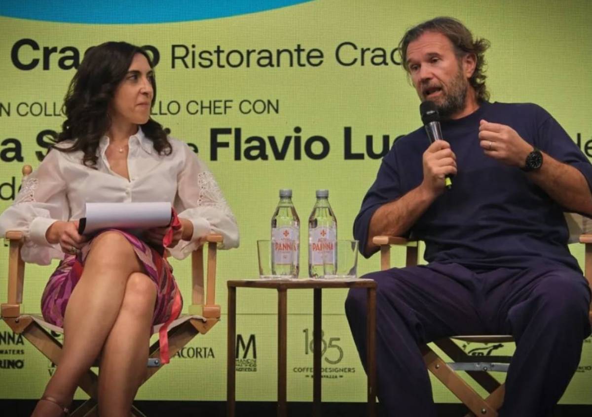 Gastronomika Festival, la direttrice Anna Prandoni con Carlo Cracco in una precedente edizione
