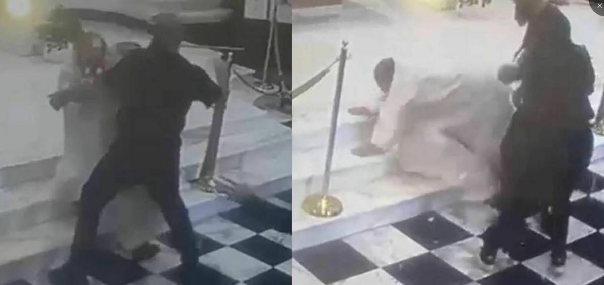La messa è in ritardo e il prete viene picchiato in chiesa