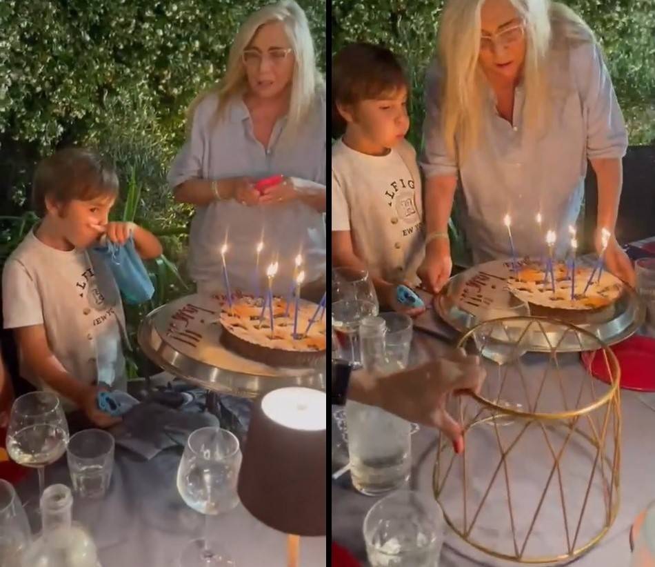 Mara Venier felice al compleanno del nipotino. Ma un dettaglio allarma i social