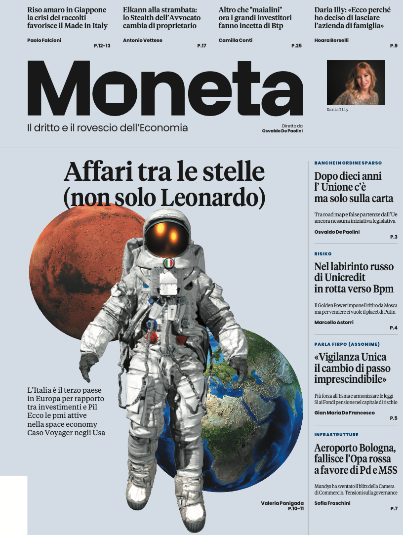 Moneta, Italia in orbita oltre Leonardo