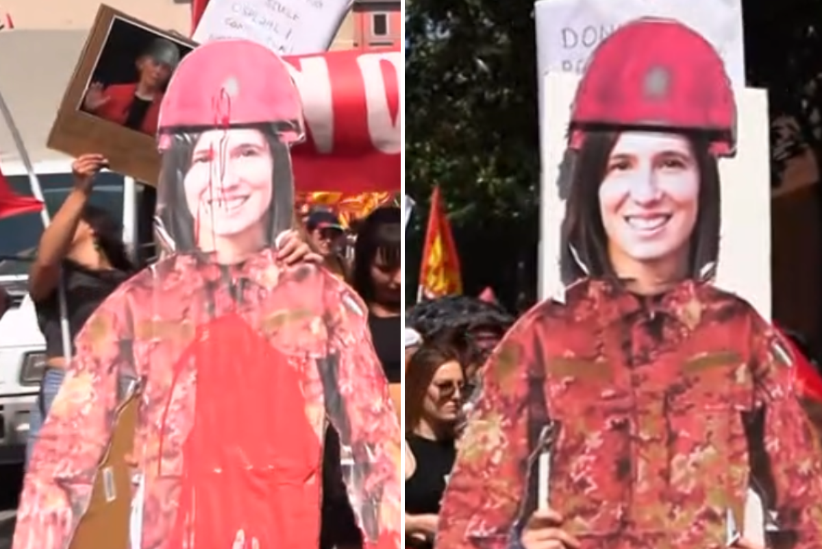 Schlein assente a Roma. L'imbarazzo della piazza: al suo posto c'è un cartonato
