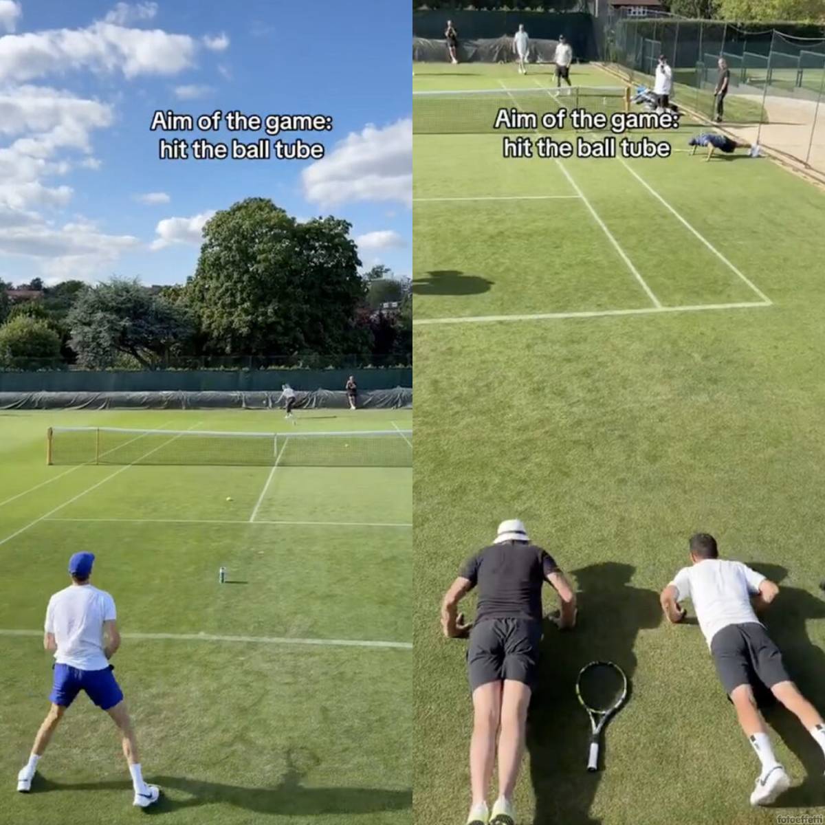Wimbledon, allenamento tra numeri uno: Sinner contro Sabalenka con "penitenza"