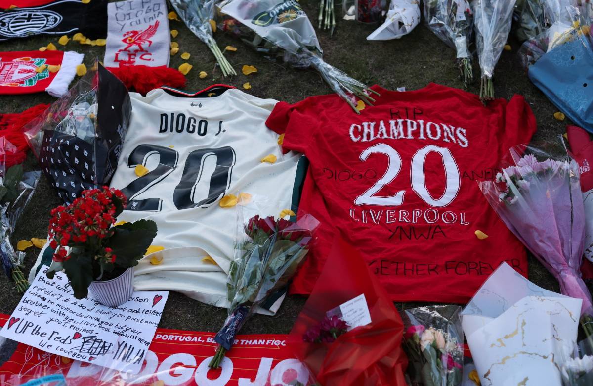 Il commovente gesto del Liverpool per la famiglia di Diogo Jota