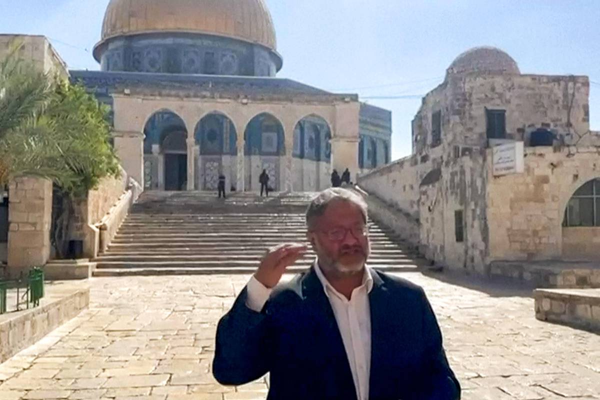 Ben Gvir soffia ancora sul fuoco. Blitz al Monte del Tempio e appello a occupare la Striscia