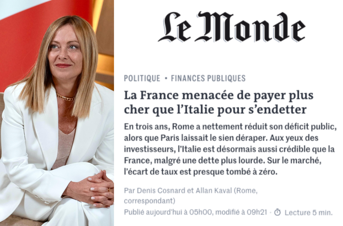 "Italia più credibile della Francia". Le Monde promuove i conti della Meloni