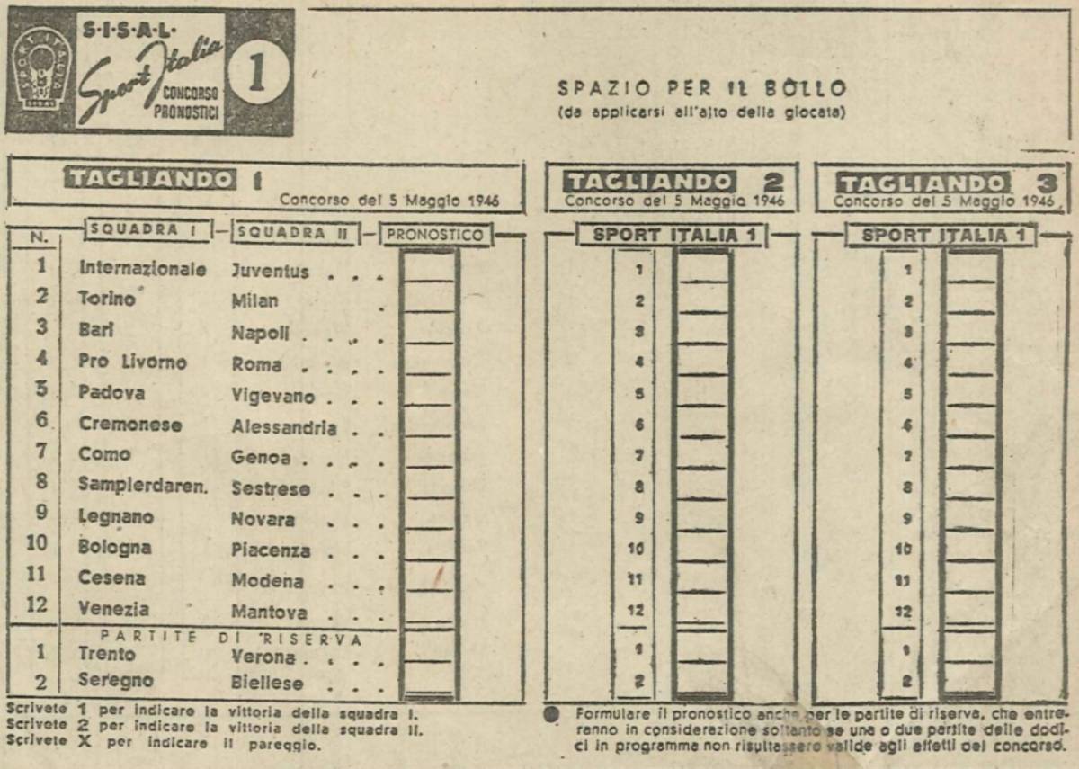Sisal celebra gli 80 anni della “schedina” icona popolare dello sport