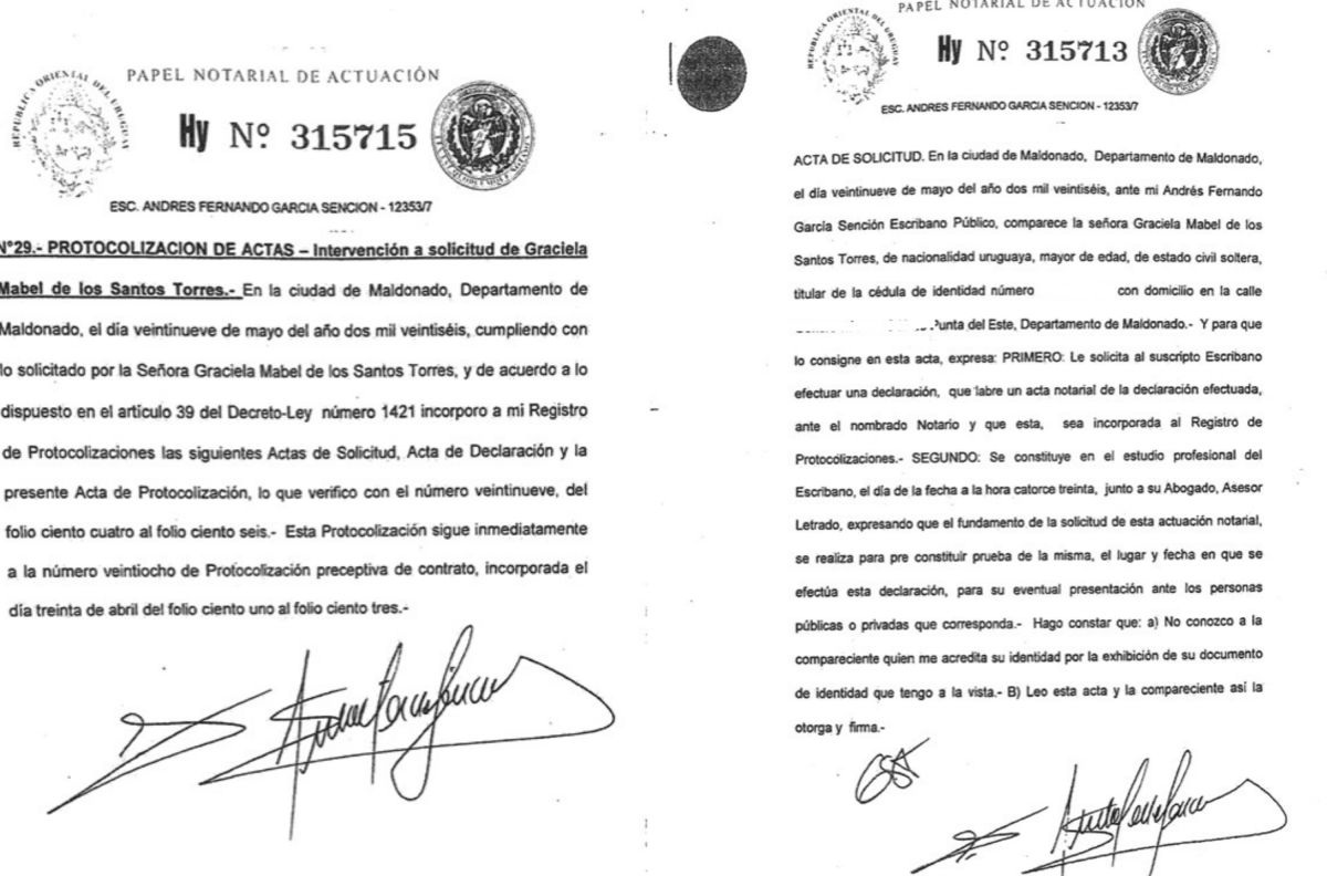 La dichiarazione giurata della "massaggiatrice": e
