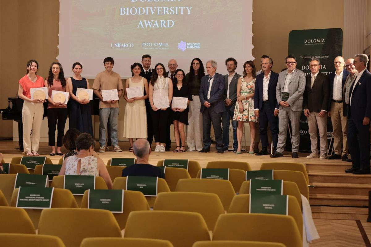 Assegnata la prima edizione del Dolomia Biodiversity Award