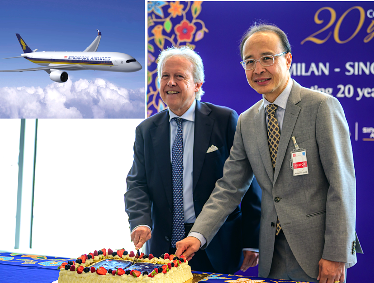 Singapore Airlines celebra 20 anni di voli a Malpensa