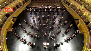 La banda dei Vigili del Fuoco omaggia direttore d'orchestra von Suppé nel giorno della sua nascita