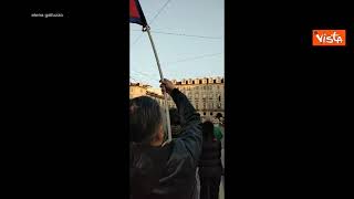 No Green pass, il corteo di protesta nel centro di Torino