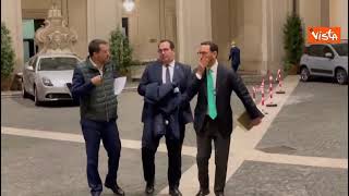 Salvini dopo l'incontro con Draghi a Palazzo Chigi vede Durigon e Freni