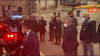 Draghi lascia la sala polifunzionale di Palazzo Chigi dopo conferenza su manovra economica