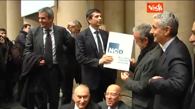 Alfano, Lupi e Quagliariello presentano il logo di Ncd