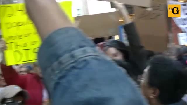 Le proteste anti-Trump a New York