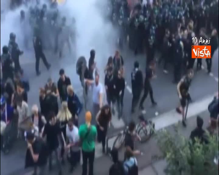 G20, scontri tra polizia e manifestanti