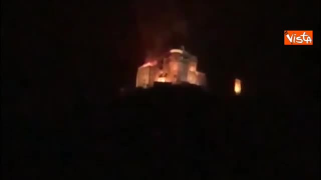 Incendio al convento alla Sacra di San Michele