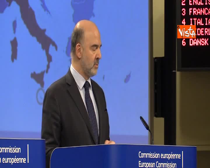 L’Ue taglia le stime di crescita del Pil italiano, immagini conferenza