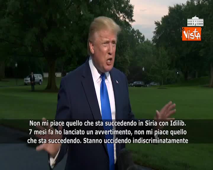 Siria, Trump: “A Idilib stanno uccidendo indiscriminatamente civili”